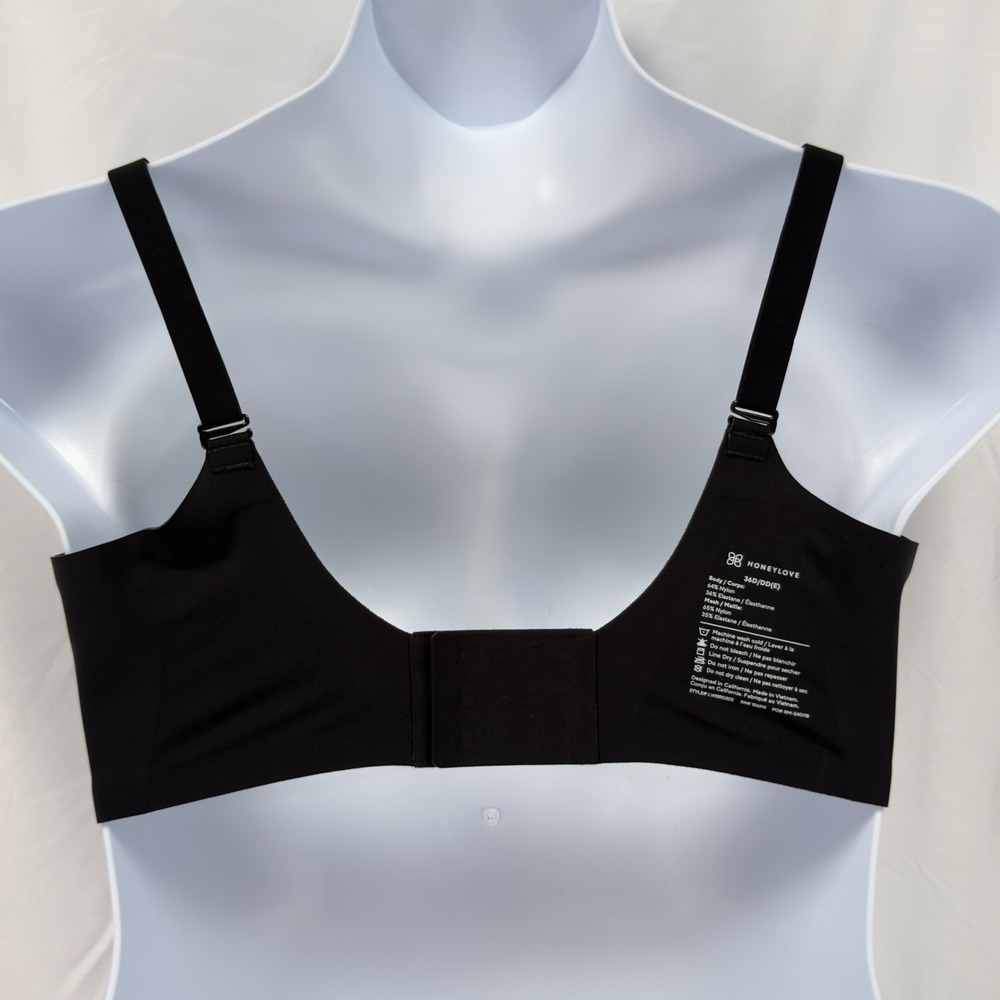 Honeylove CrossOver Contour Bra 36D/DD Black Wireless Full Coverage LWBR0303 - Picture 9 of 11
